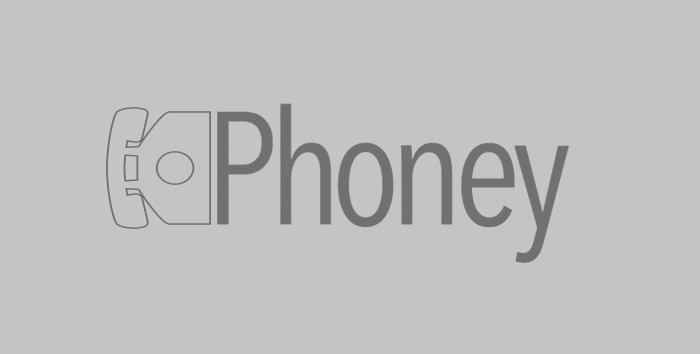 image of phone; Phoney logo
