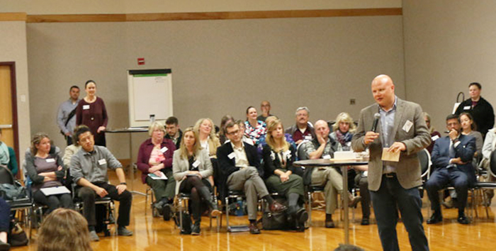 Nick facilitating an open space event at the University of Montana