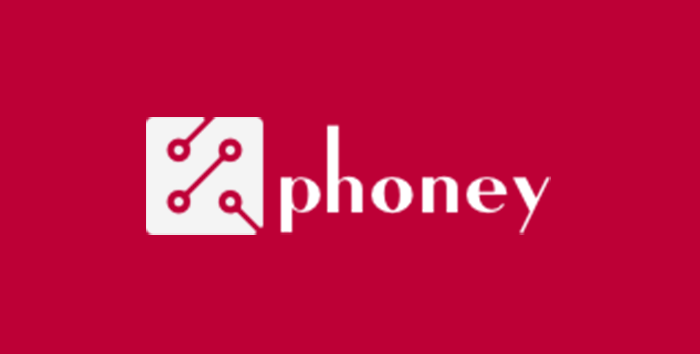 image of phone; Phoney logo